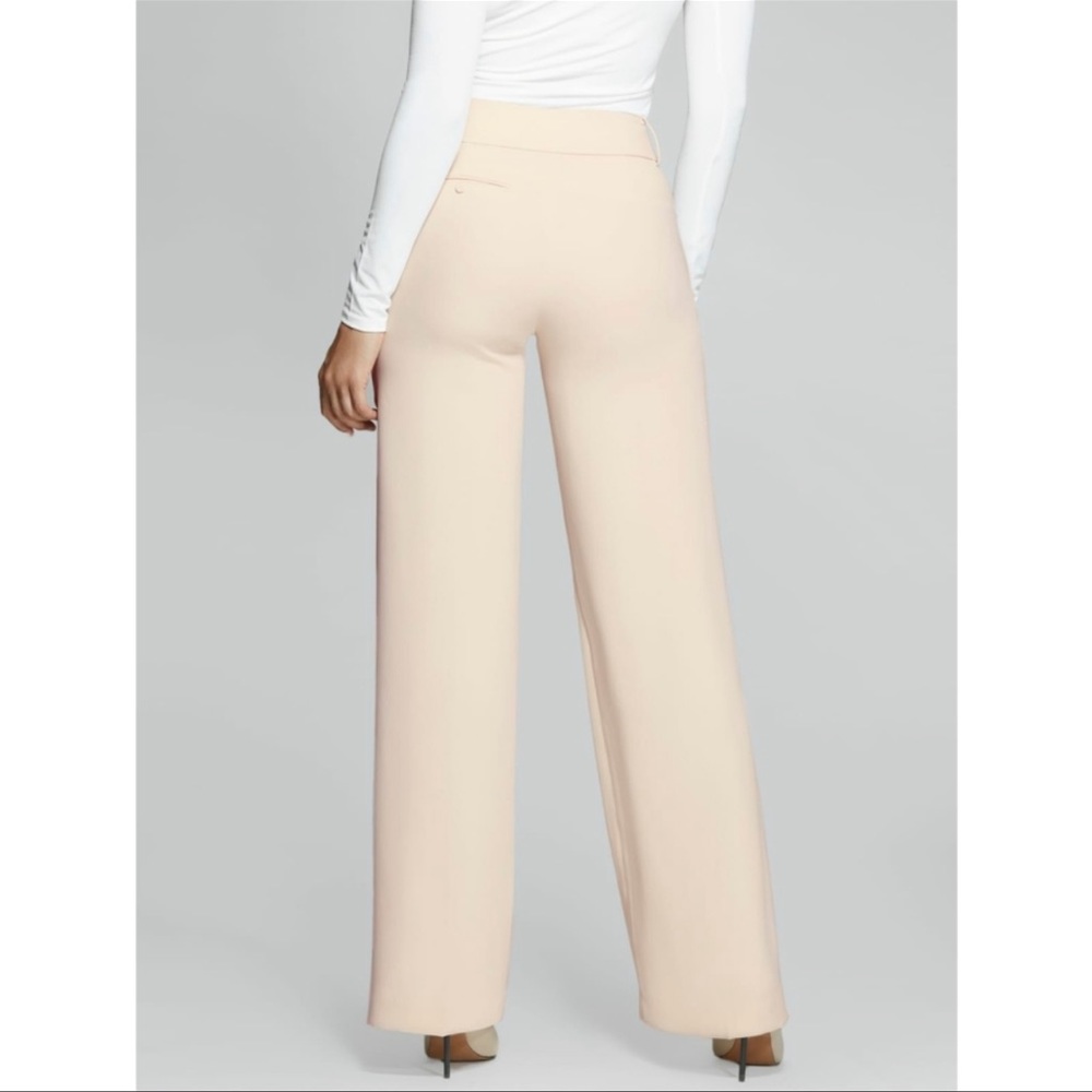 New Guess Marciano Elsy High Rise Wide Leg Burgundy Trouser Pants S - Picture 3 of 4